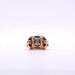 Ring 48 Openwork tank ring and diamond in pink gold 58 Facettes