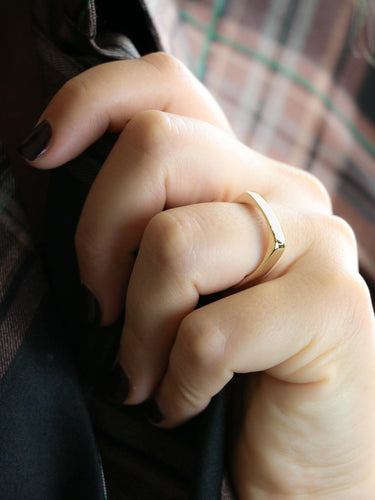 DINH VAN x PIERRE CARDIN Bague carrée or jaune