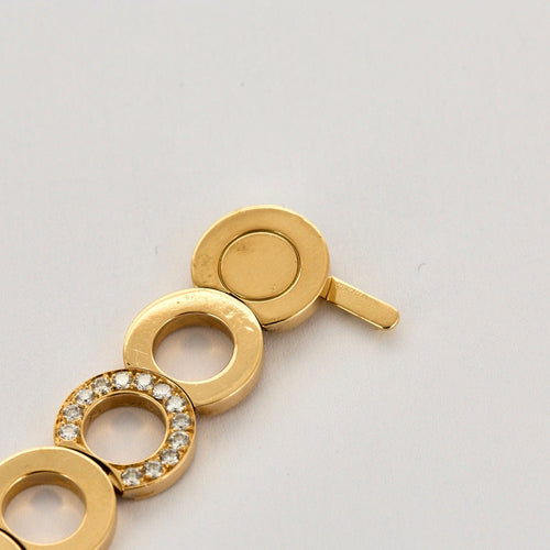 Bracelet O.J. PERRIN - Bracelet souple or jaune et diamants 58 Facettes VES03922