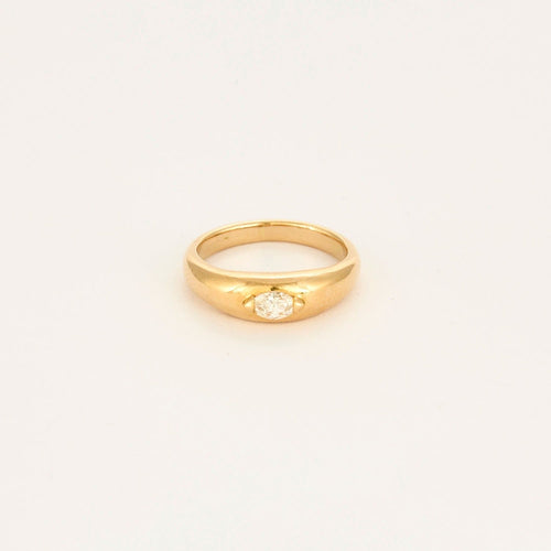 Bague 52.5 Bague Jonc or jaune, diamant Marquise 58 Facettes 1