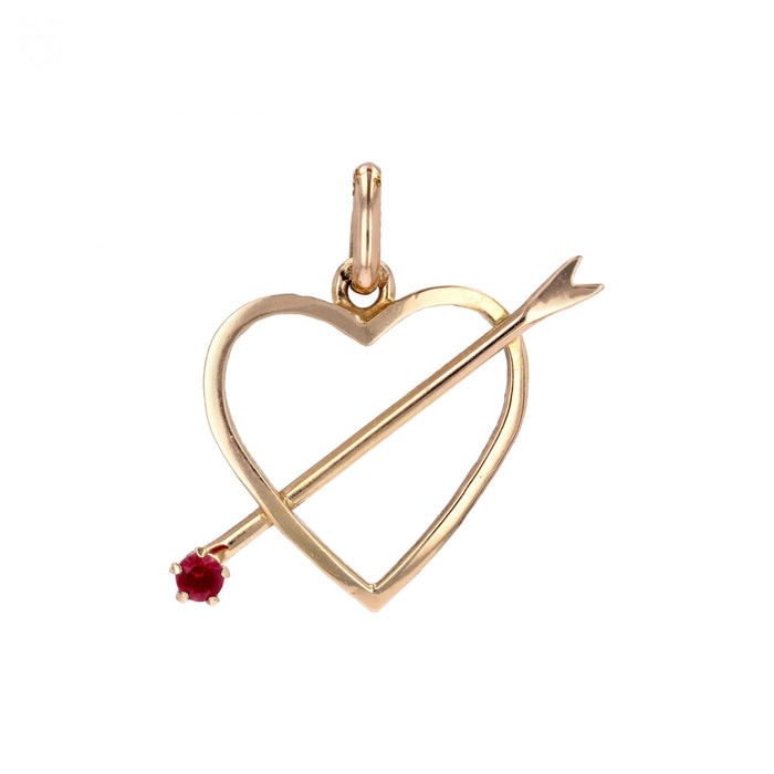 Pendentif coeur fléché