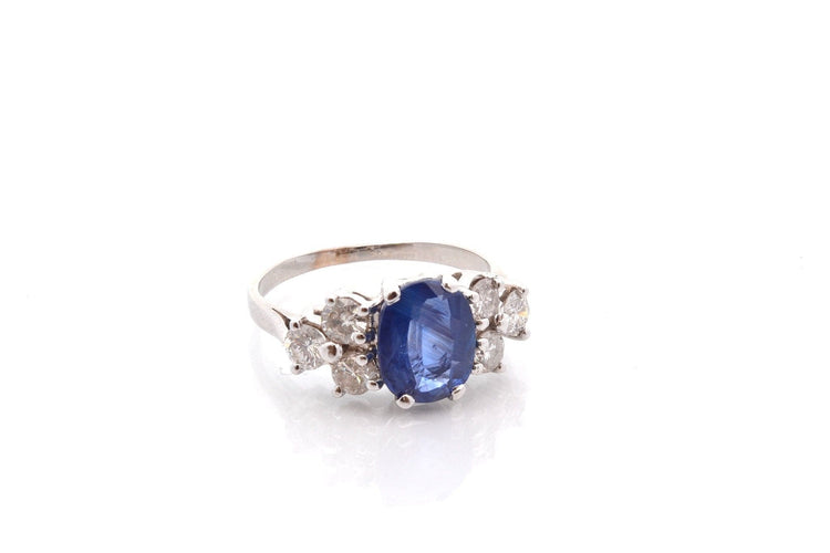 Bague 51.5 Bague saphir de 2,04cts et diamants 58 Facettes 26648-27094
