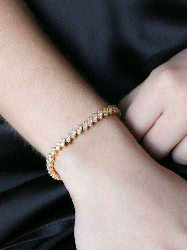 Bracelet Bracelet rivière de diamants or jaune 4,8 carats 58 Facettes 950