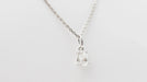 Collier Collier solitaire or blanc diamant poire 58 Facettes 32702