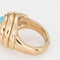 Bague 59 Bague Swirl cabochon en or rose et turquoise 58 Facettes G14184