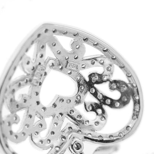 Boucles d'oreilles Boucles d'oreilles pendantes Coeur diamants 58 Facettes 28314