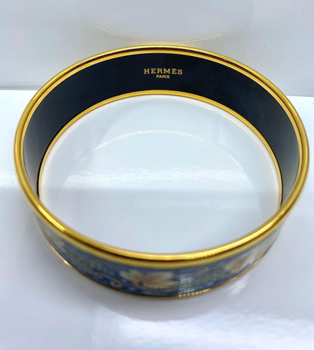 Bracelet HERMÈS - bracelet en métal doré et émail 58 Facettes AB657