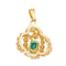 Pendentif Pendentif Or jaune Emeraude, Diamant 58 Facettes 3944482CN