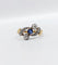Bague 56 Bague antique diamants taille ancienne et saphir en or 18k et platine 58 Facettes A06535