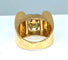 Bague 46.5 Bague Tank or jaune et platine diamants 58 Facettes AB370