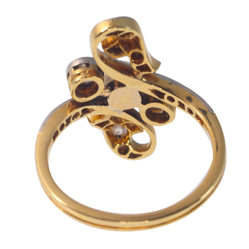 Bague 56 L'amour mêlé à l'histoire : la bague de fiançailles Belle Époque 58 Facettes 18054-0231