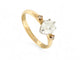 Bague 52 vintage bague solitaire diamant poire 0.79ct t52 brillants en or jaune 18k 58 Facettes 270505