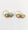 Boucles d'oreilles Dormeuses victorienne or jaune infini et émail bleu (circa 1870) 58 Facettes A06050