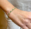 Bracelet Bracelet or jaune émeraude et diamants 58 Facettes