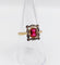 Bague 55 Bague Art Déco or jaune, pierre rouge et diamants taille rose (circa 1920) 58 Facettes A06255