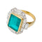 Bague 55 Bague deux ors émeraude et diamants. 58 Facettes 30866