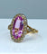Bague 50 Bague en or 18 carats ornée d’une topaze rose et de diamants. Epoque Napoléon III. 58 Facettes AB273