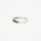 Bague Demi Alliance Grenats Tsavorites Or Blanc 58 Facettes