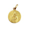 Pendentif Médaille religieuse vintage or jaune double face Notre Dame du Mont Carmel 58 Facettes A05604