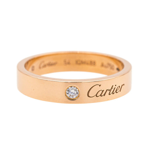 Bague 54 Cartier Bague Alliance C de Cartier Or rose Diamant 58 Facettes 4098664RV