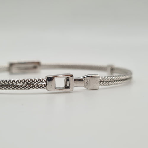 Bracelet Bracelet or blanc serti d'un diamant 58 Facettes