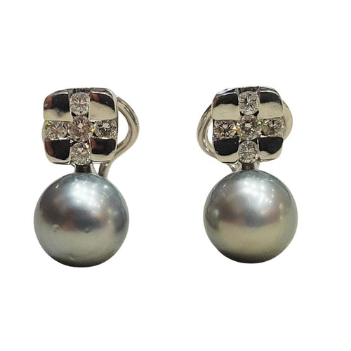 Boucles d'oreilles Boucles d'oreilles en perles et diamants 58 Facettes PE202