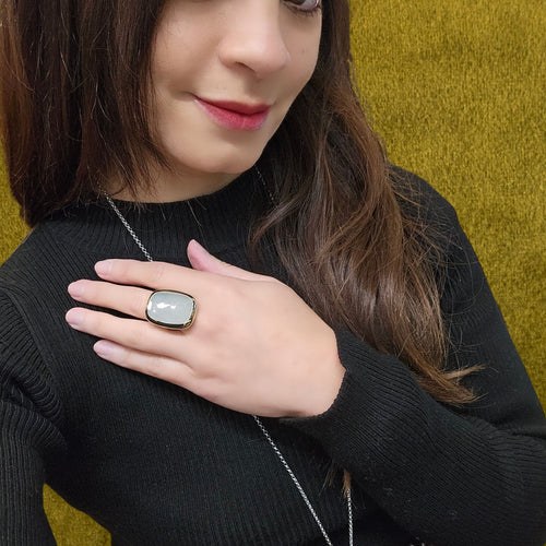 Bague 50 Bague Pomellato aigue-marine 58 Facettes POM-RI-WG-AM