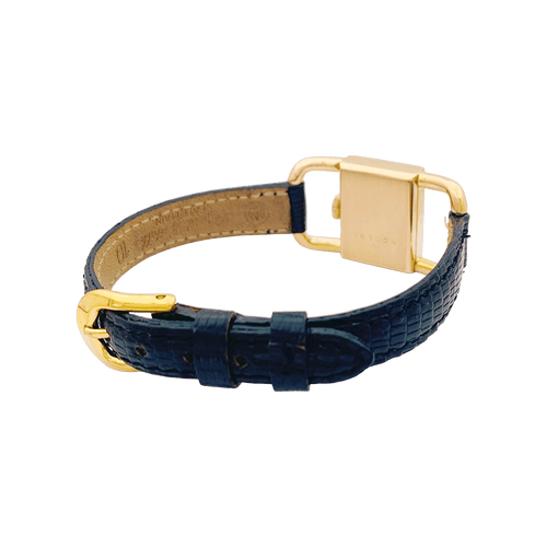 Montre Montre Jaeger-Lecoultre, "Etrier", or rose, cuir noir 58 Facettes 34348