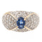 Bague Jonc Or jaune, Or blanc Saphir, Diamant