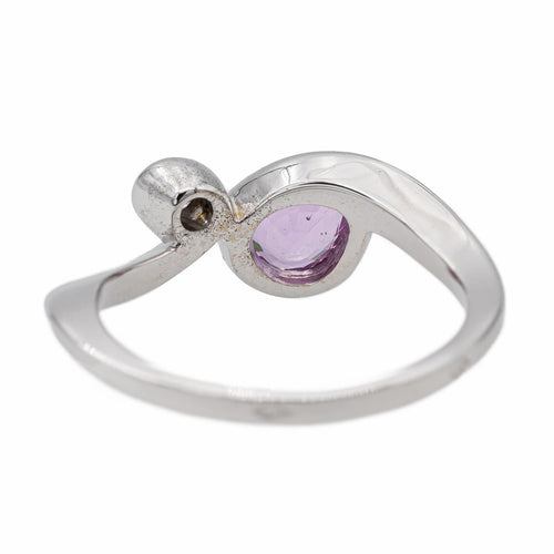 Bague 54 Bague Toi & Moi Or blanc Saphir, Diamant 58 Facettes 2718334CN