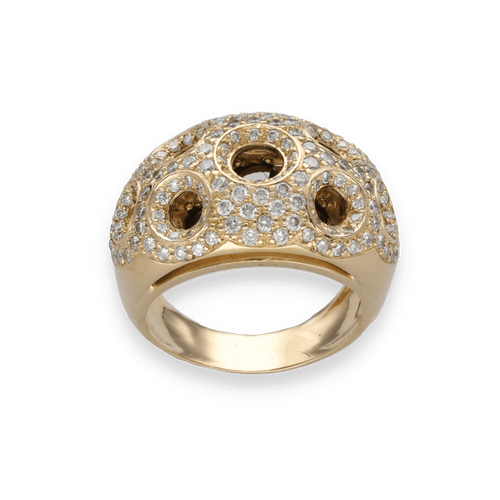 Bague 58 Bague Jonc Or Jaune 18k – Diamants Brillants Noirs et Blancs – 1.50 ct – Taille 58 58 Facettes FB10899