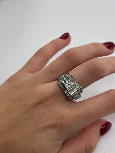 Bague 58 Bague Tank platine et diamants 2,11 ct 58 Facettes 417