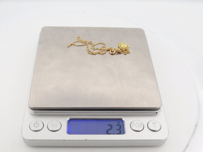 Collier collier ILIAS LALAOUNIS rosette 526005 diamants 0.02ct en or jaune 18k 58 Facettes 270148