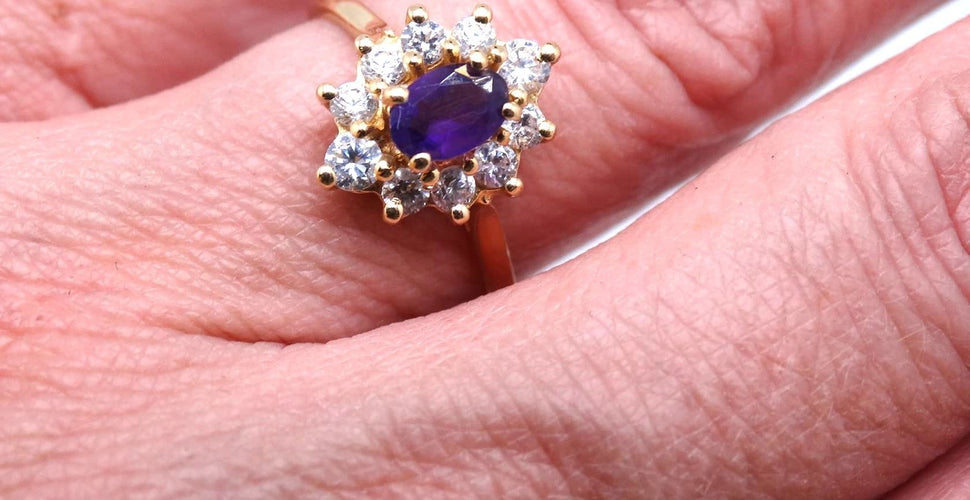 Bague or et Amethyste