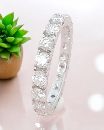 Bague Bague alliance américaine diamants or blanc 58 Facettes AA 1671