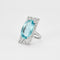 Bague 49 Bague or gris aigue marine et diamants 58 Facettes 12412