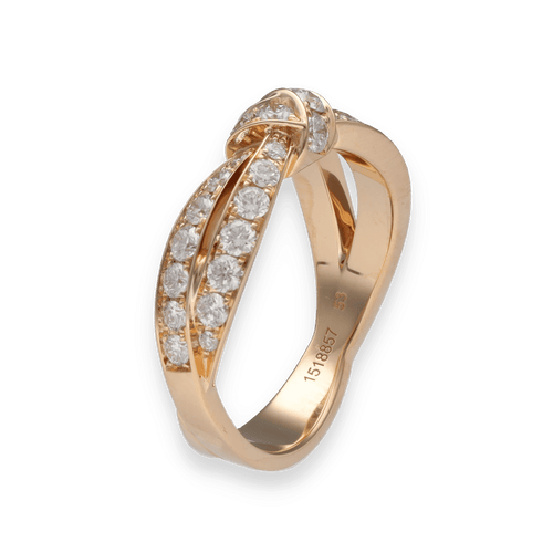Bague 53 Bague Chaumet Liens Seduction en or rose 18 Cts et diamants - Taille 53 - Boite d'origine 58 Facettes FB10016
