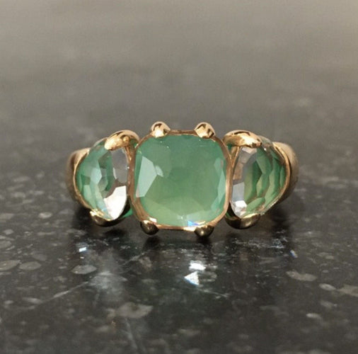 Bague 50.5 Pomellato - Bague Capri en or jaune 18k et chrysoprase 58 Facettes