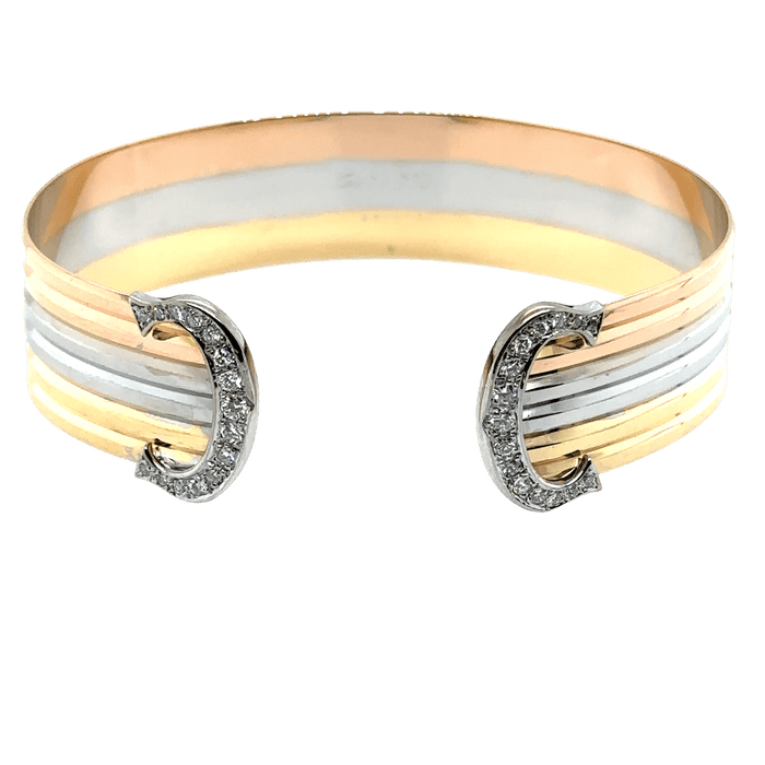 Bracelet CARTIER - bracelet modèle double c 3 ors 58 Facettes 1.0000184/1