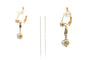 Boucles d'oreilles Boucles d'oreilles Art Déco or jaune serties de saphirs blancs 58 Facettes B773