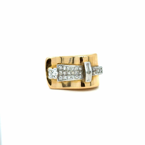 Bague 54 Bague TANK sertie de diamants 58 Facettes