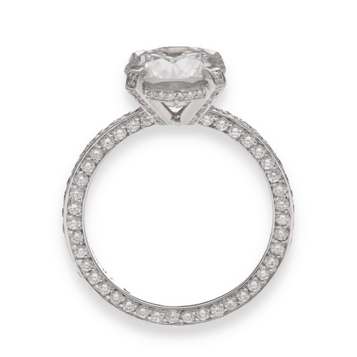 Bague 53-54 Messika - Bague Solitaire Or Gris Diamant 3,04ct 58 Facettes