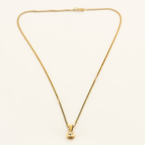 Collier Chaîne en or jaune et pendentif diamant 58 Facettes PAL3372