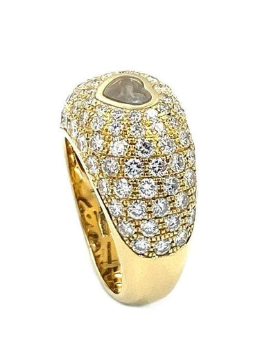 Bague 54 CHOPARD. Bague or jaune et diamants 2,75ct 58 Facettes