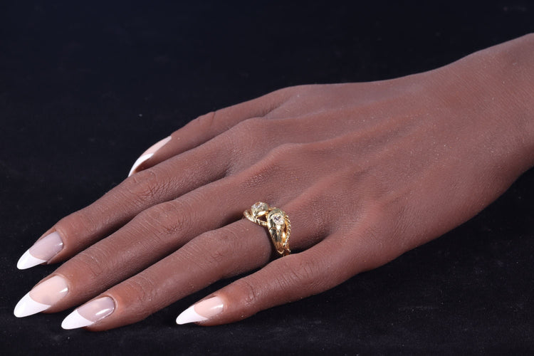 Bague 63 L'élégance de la nature : la bague serpent symbolique de 1900 58 Facettes 23107-0044