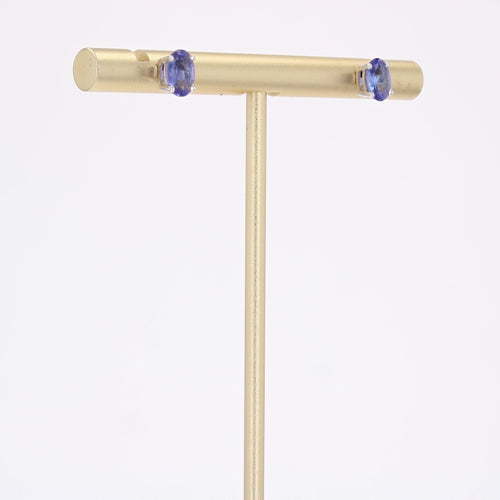 Boucles d'oreilles Puces d'oreilles Tanzanites or blanc 58 Facettes 25-085