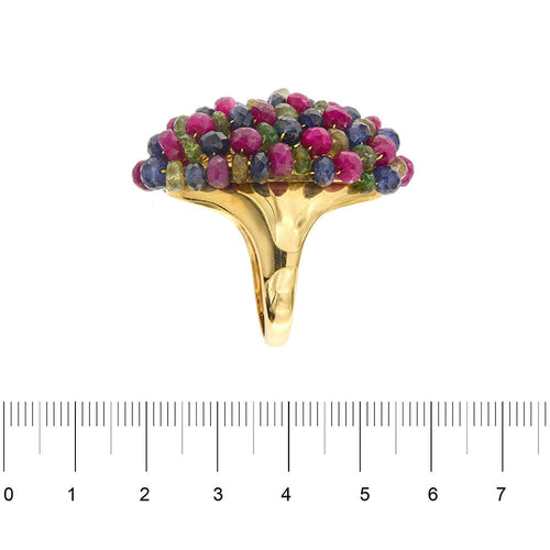 Bague 57 Bague avec rubis, saphirs et émeraudes 58 Facettes 34063