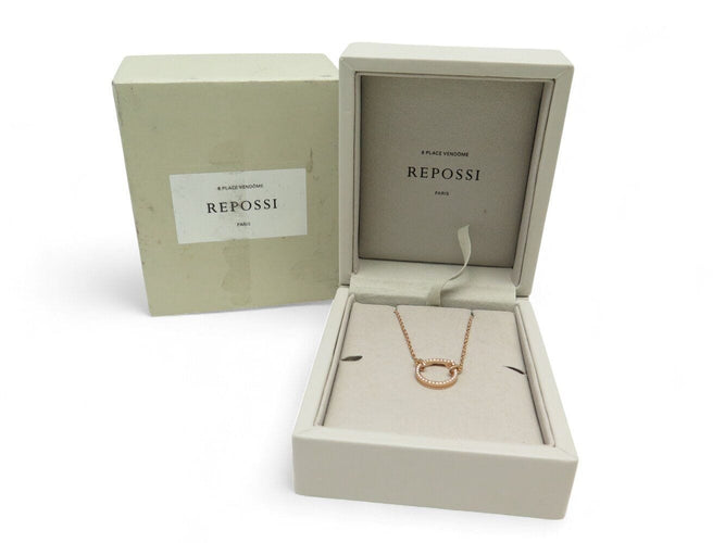 Collier collier REPOSSI antifer pendentif en or rose 18k diamants 58 Facettes 270174