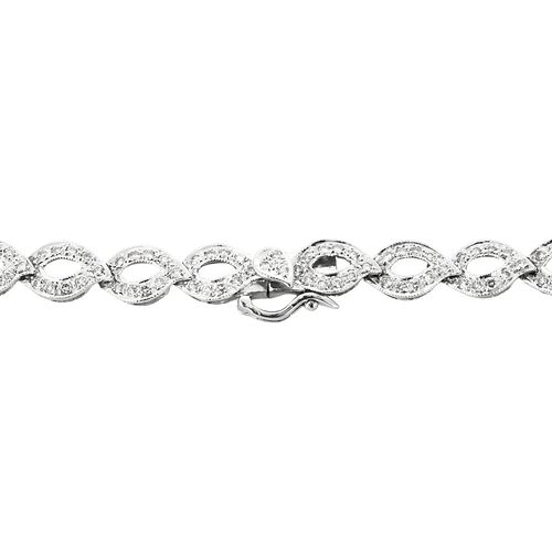 Collier Collier or blanc et diamants 58 Facettes BO/250016