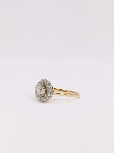Bague 60 Bague marguerite diamants taille ancienne 58 Facettes J377